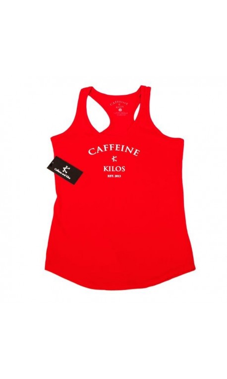 Débardeur sport Femme Caffeine and Kilos - Rouge
