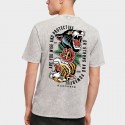 T-Shirt Oversize Homme PANTIGER gris délavé | JUSTHANG