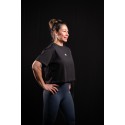 VERY BAD WOD Crop top oversize noir ALWAYS WITH MY BUDDY'S 