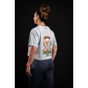 Grey green oversized Crop Top WAKE UP BEFORE TIME CAP | VERY BAD WOD