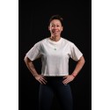 VERY BAD WOD Crop top oversize blanc ivoire WAKE UP BEFORE TIME CAP