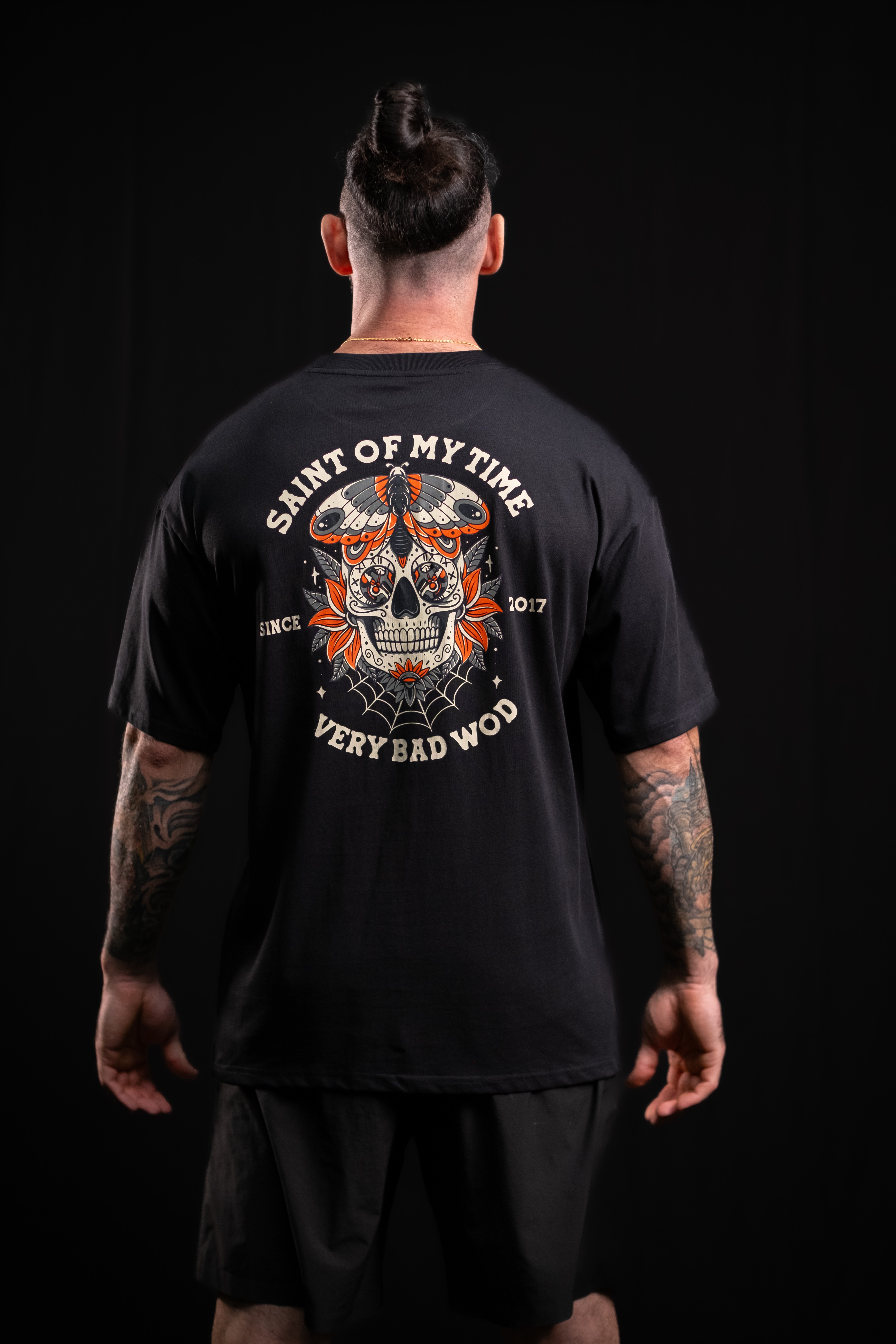 T-Shirt oversize unisexe noir SAINT OF MY TIME | VERY BAD WOD — Noir · Taille L