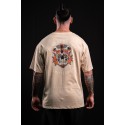 Unisex beige oversized T-Shirt SAINT OF MY TIME | VERY BAD WOD