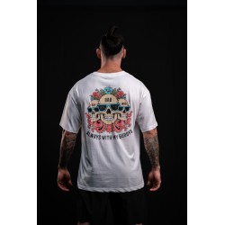Unisex white oversized T-Shirt ALWAYS WITH MY BUDDYS | VERY BAD WOD