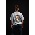 Unisex grey green oversized T-Shirt WAKE UP BEFORE TIME CAP | VERY BAD WOD
