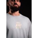 Unisex grey green oversized T-Shirt WAKE UP BEFORE TIME CAP | VERY BAD WOD