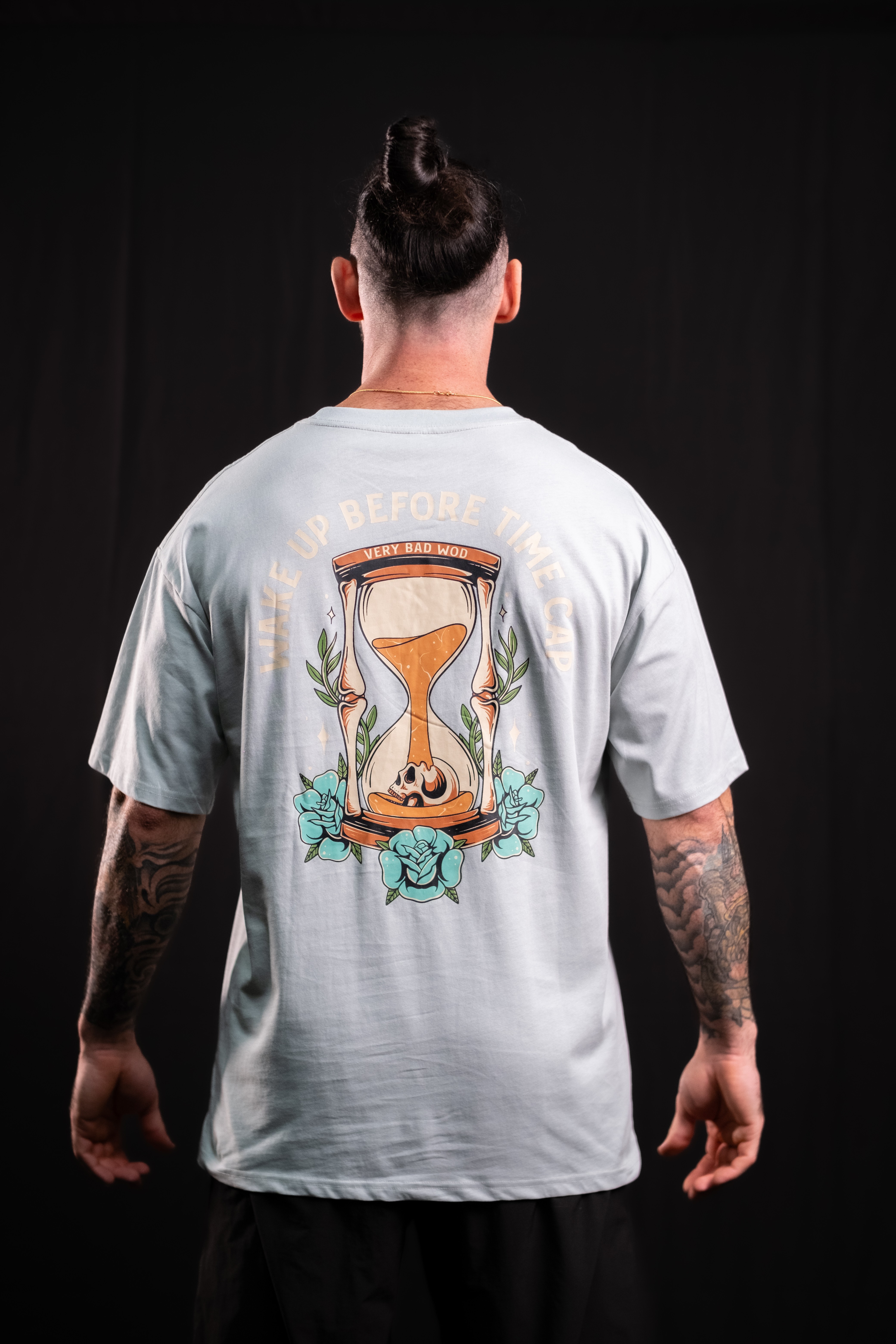 T-Shirt oversize vert de gris WAKE UP BEFORE TIME CAP | VERY BAD WOD — Vert de Gris · Taille M