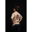 Unisex beige oversized T-Shirt SAINT OF MY TIME | VERY BAD WOD