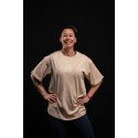 Unisex beige oversized T-Shirt SAINT OF MY TIME | VERY BAD WOD
