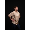 Unisex beige oversized T-Shirt SAINT OF MY TIME | VERY BAD WOD