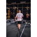 T-Shirt oversize unisexe blanc TRAINING DISTRIBUTION turquoise et rose | TRAINING DISTRIBUTION