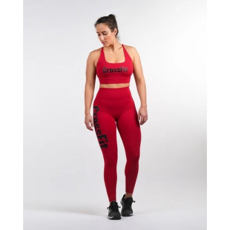 Legging entrainement taille haute Femme NORTHERN SPIRIT Rouge Carmine CROSSFIT GALAXY