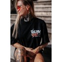 T-Shirt oversize unisexe noir DEFY THE ODDS | ROKFIT