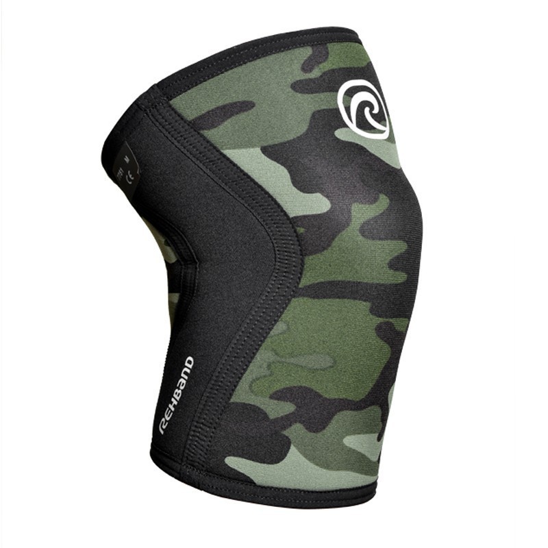 Paire de genouillères REHBAND Vert Camo 5 mm