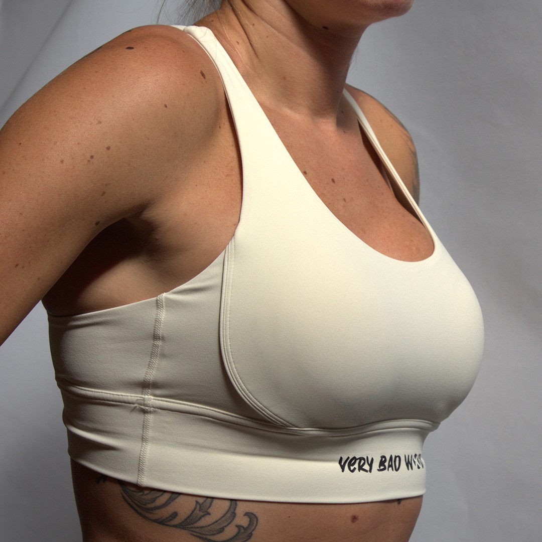 Brassière sport blanc ivoire EVA | VERY BAD WOD — Blanc ivoire · Taille L