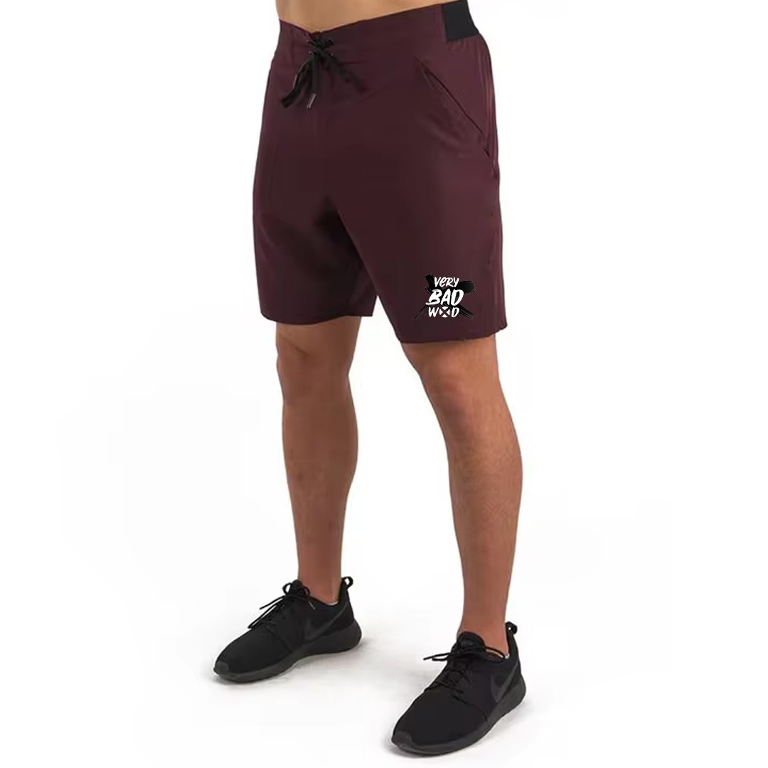 Short homme STRETCH rouge bordeaux | VERY BAD WOD — Rouge · Taille M
