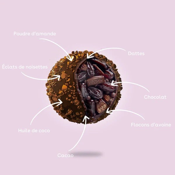 Monka Balls Brownie - Boite de 3 energy Ball BIO & Vegan, made in France — Brownie · Taille 3 x 18 Gr