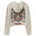 Training short cut crop sweat THE MARIPOSA heather dust for women | ROKFIT