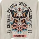 Training short cut crop sweat THE MARIPOSA heather dust for women | ROKFIT