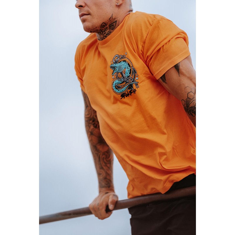 T shirt homme orange shop