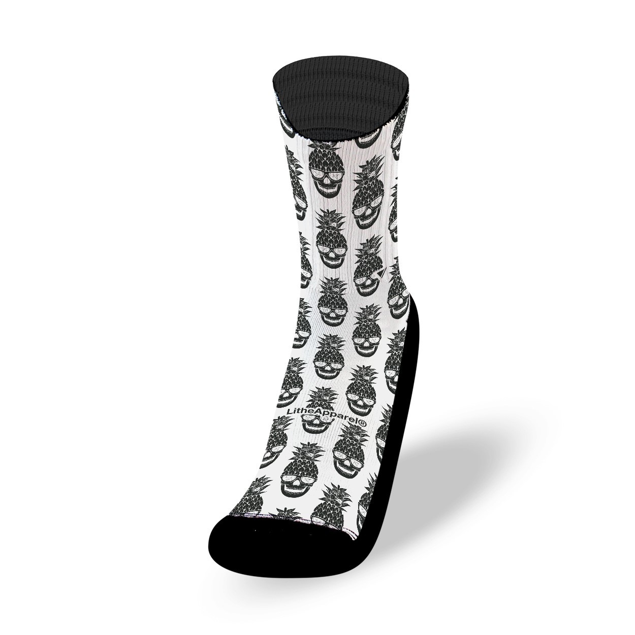 Chaussettes TRAIN HARD STAY COOL TD WHITE| LITHE APPAREL — Blanc · Taille L (43-46)