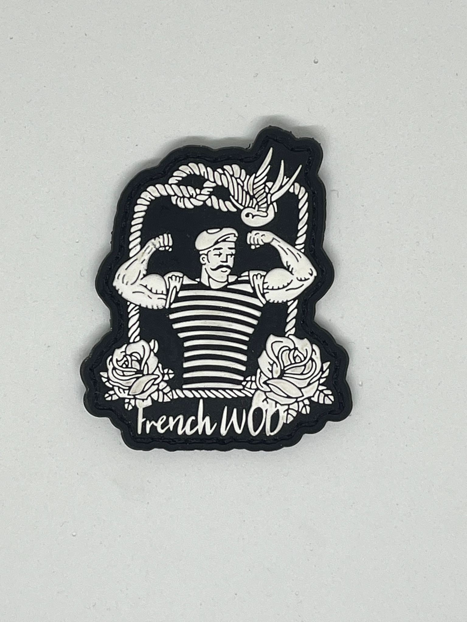 Patch PVC 3D velcro blanc FRENCH WOD | VERY BAD WOD — Noir · Taille TU