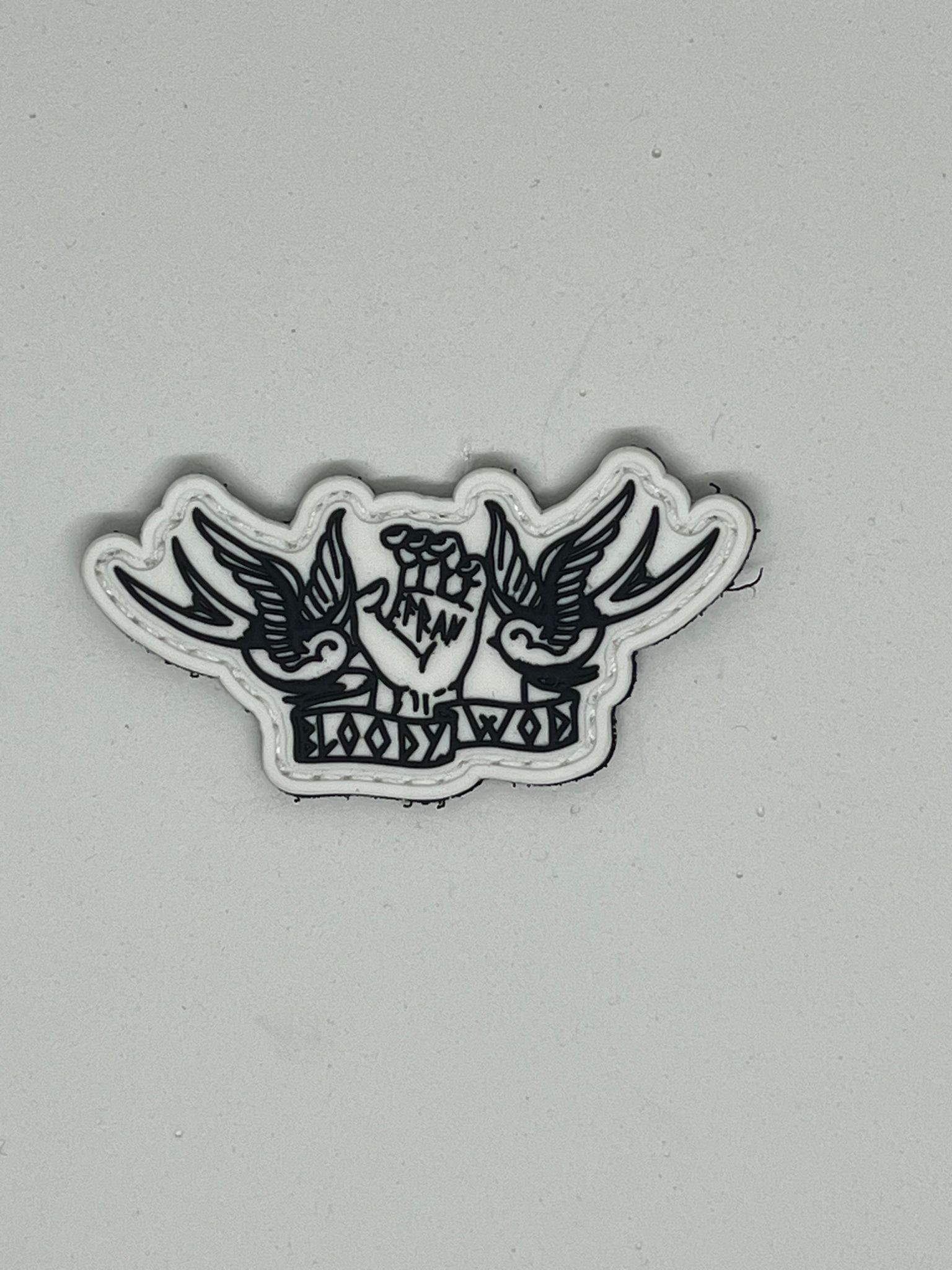 Patch PVC 3D velcro blanc FRAN | VERY BAD WOD — Noir · Taille TU