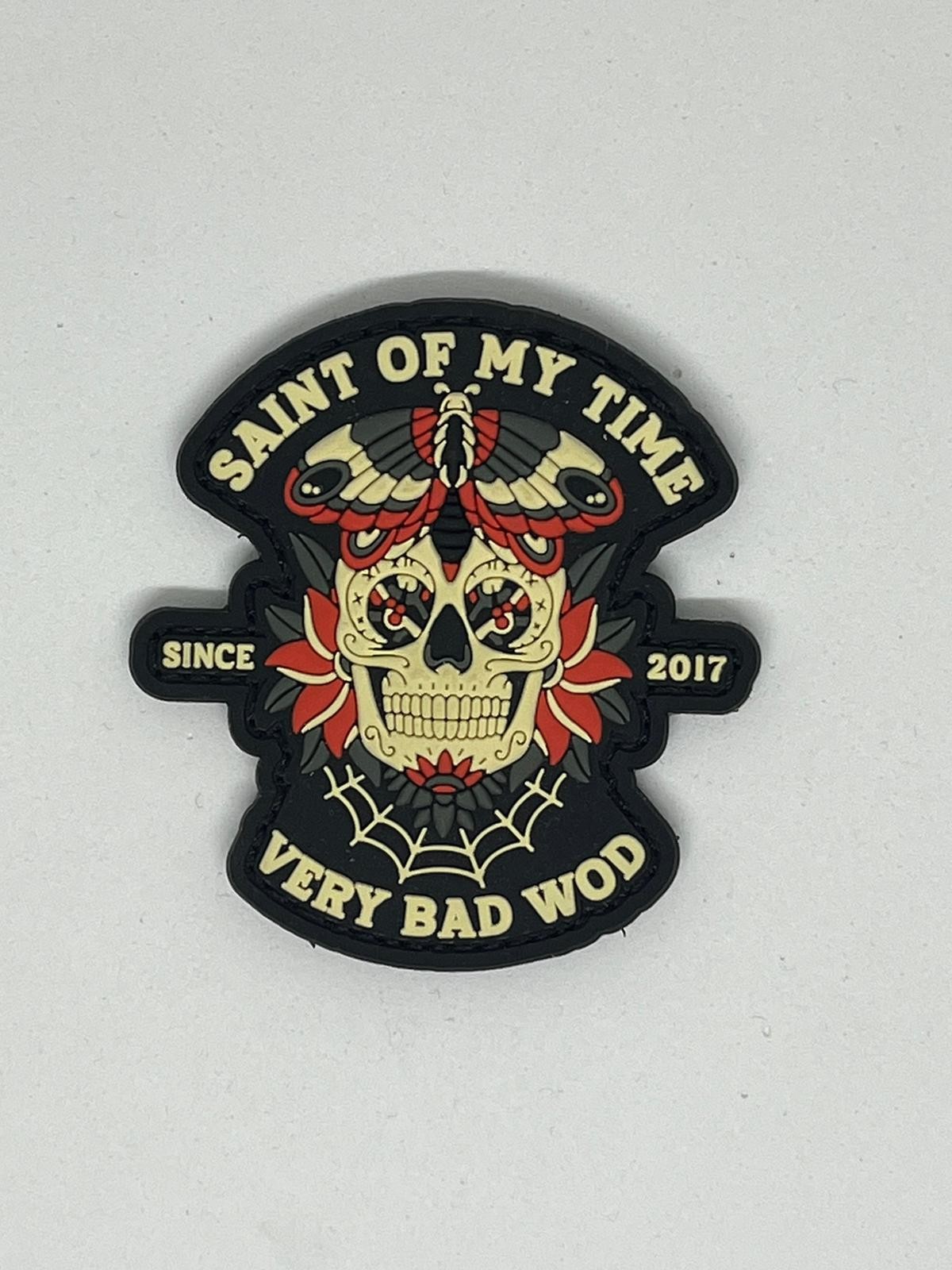 Patch PVC 3D velcro noir SAINT OF MY TIME | VERY BAD WOD — Noir · Taille TU