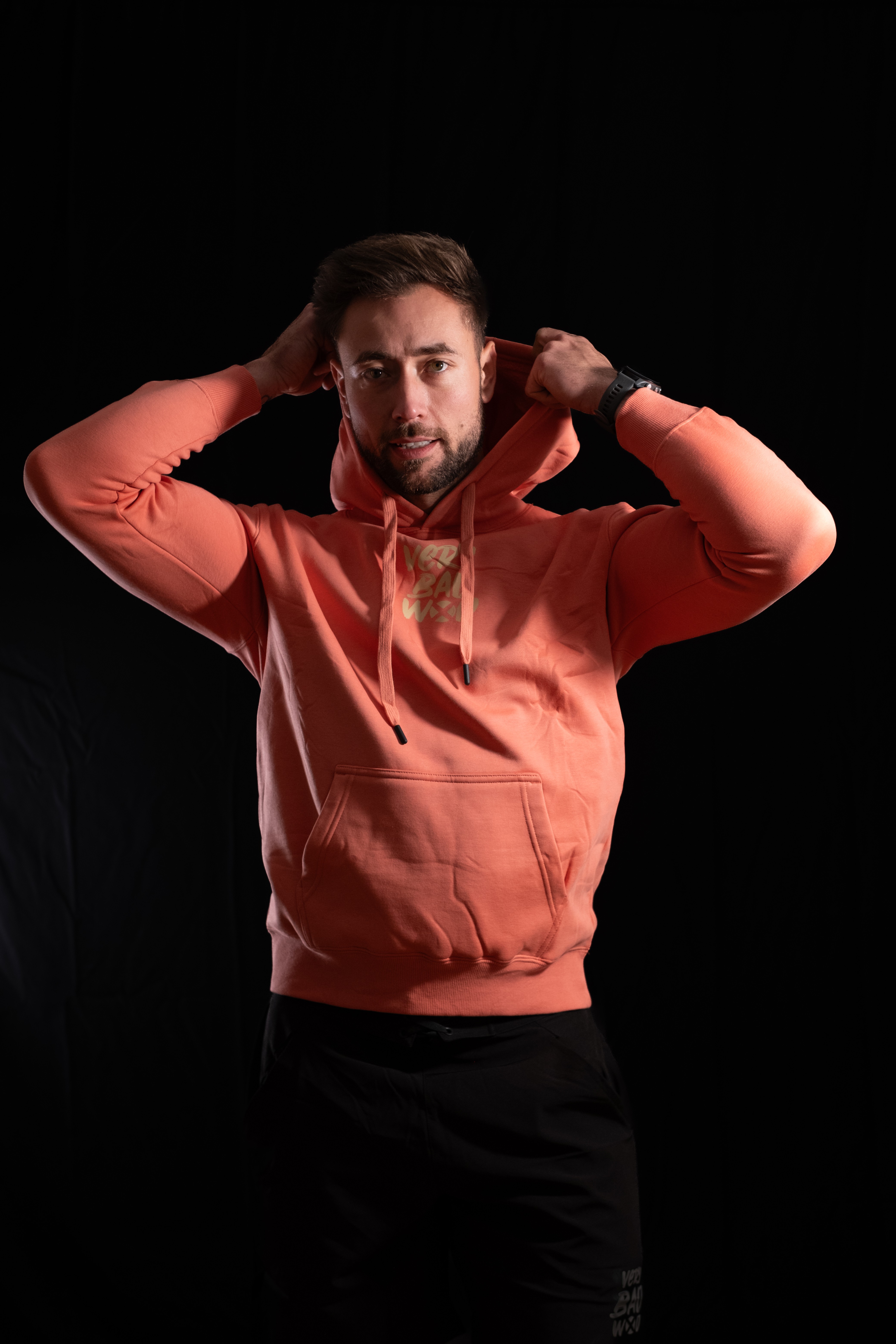 Sweat capuche unisexe rose THE SWEETY Corail | VERY BAD WOD — Rose · Taille L