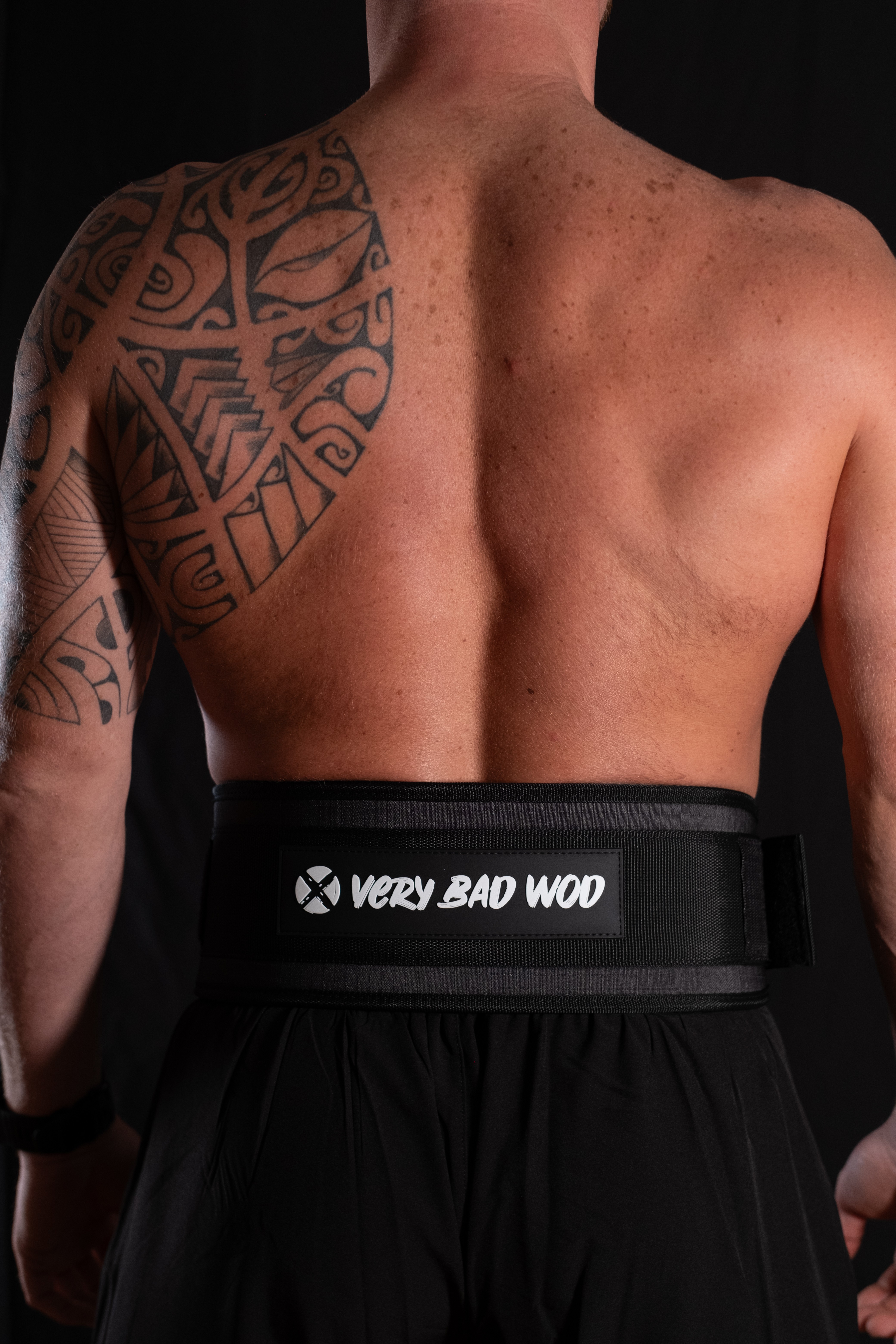 Ceinture de force noire personnalisable | VERY BAD WOD — Noir · Taille XS