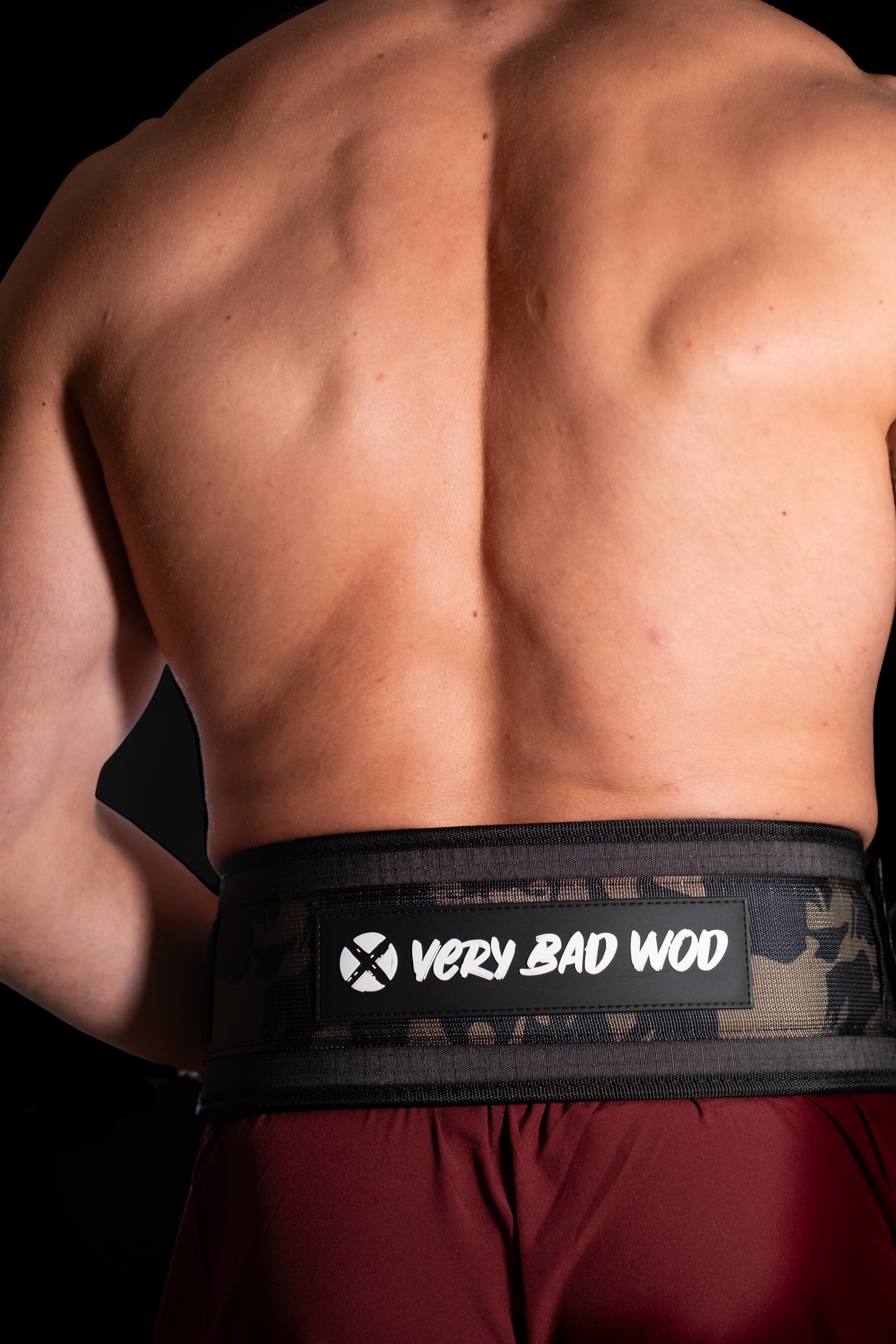 Ceinture de force camo personnalisable | VERY BAD WOD — Vert militaire · Taille M