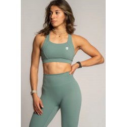 Brassière femme sport Kamila verte maintien renforcé