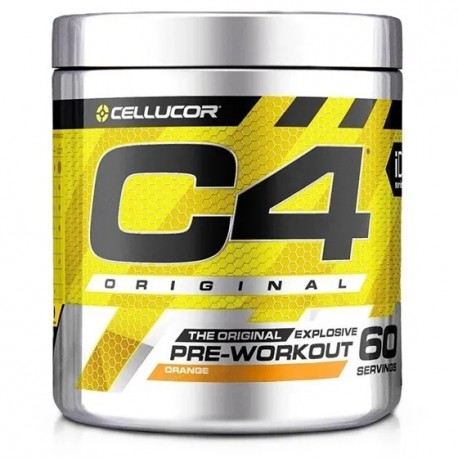 Booster Pre Workout C4 ORIGINAL - 60 doses 390 Gr - Orange | CELLUCOR C4