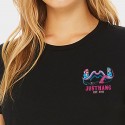 Crop Top Sport Femme JUSTHANG - The Monkey of Wisdom noir