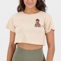 Crop Top Sport Femme beige - Master of Your Decisions - Justhang