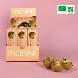 Pack de 12 boites de 3 Energy Balls Monka Cookie 3 Chocolats - Made in France