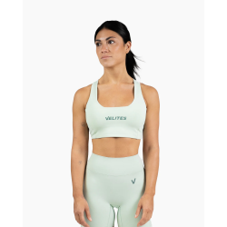 Brassière VELITES HOLO Low neck vert mojito vue de face