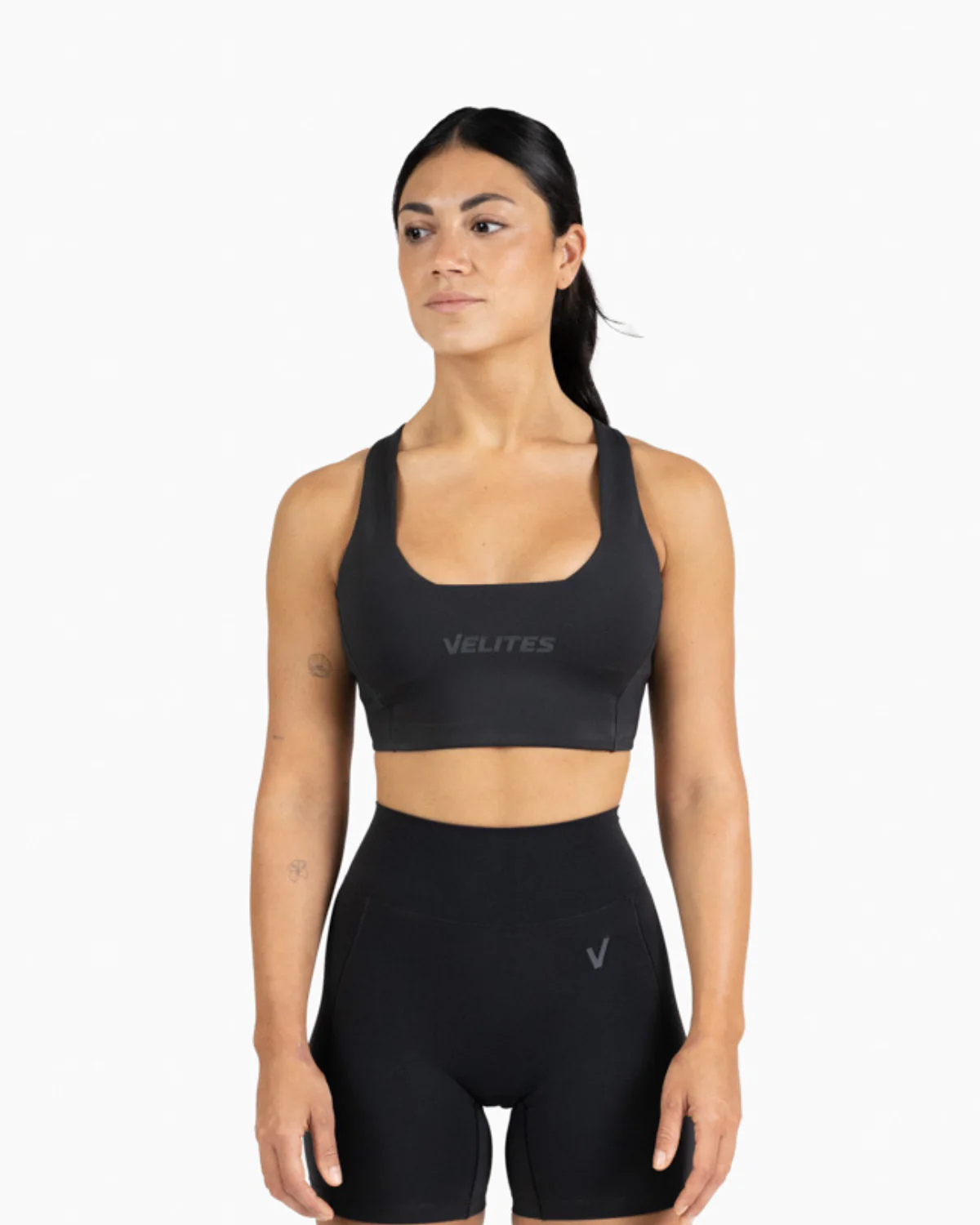 Brassière VELITES HOLO Low Neck - Noir Intense Medium Impact — Noir · Taille S