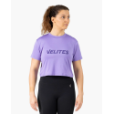 Crop top anti-odeur violet pour yoga, musculation, Cross Training