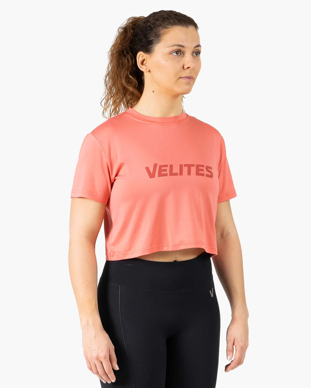 Crop top sport femme HOLO rose raspberry VELITES — Rose · Taille M