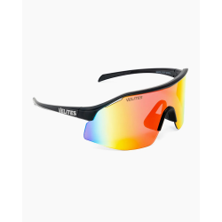 Lunettes de soleil sport Velites Raptor noir et rouge en extérieur