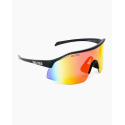 Lunettes de soleil sport Velites Raptor noir et rouge en extérieur