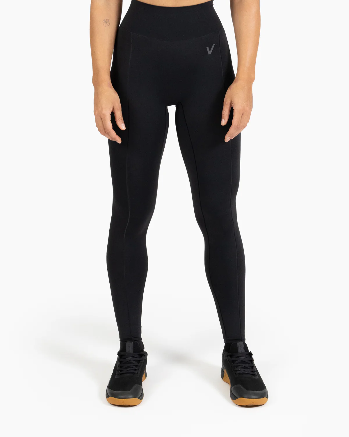Legging Cropped 3/4 USA PRO Fitness – Femme Taille 8 (XS) Noir Blanc