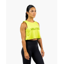 Tank crop top VELITES HOLO vert FERN – Technique & respirant