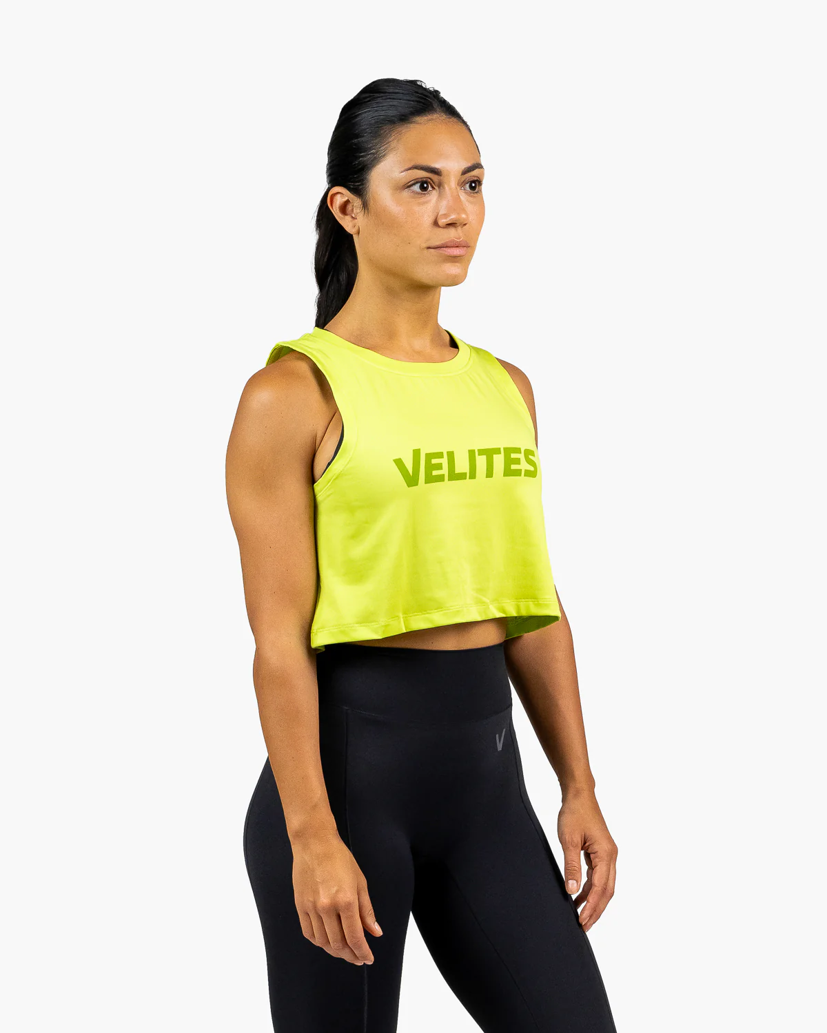 Tank crop top VELITES HOLO vert FERN - Technique & respirant — Vert · Taille M