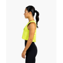 Tank crop top VELITES HOLO vert FERN – Technique & respirant