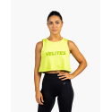 Tank crop top VELITES HOLO vert FERN – Technique & respirant