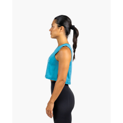 Tank crop top VELITES HOLO bleu Ultramarine – Respirant & stylé