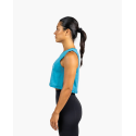 Tank crop top VELITES HOLO bleu Ultramarine – Respirant & stylé