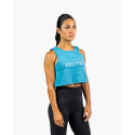 Tank crop top VELITES HOLO bleu Ultramarine – Respirant & stylé